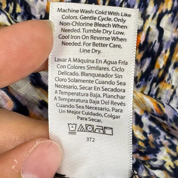 Time And Tru Smocked Elastic Waist V-Neck Bubble Sleeve Blouse Size XXXL - Picture 6 of 6